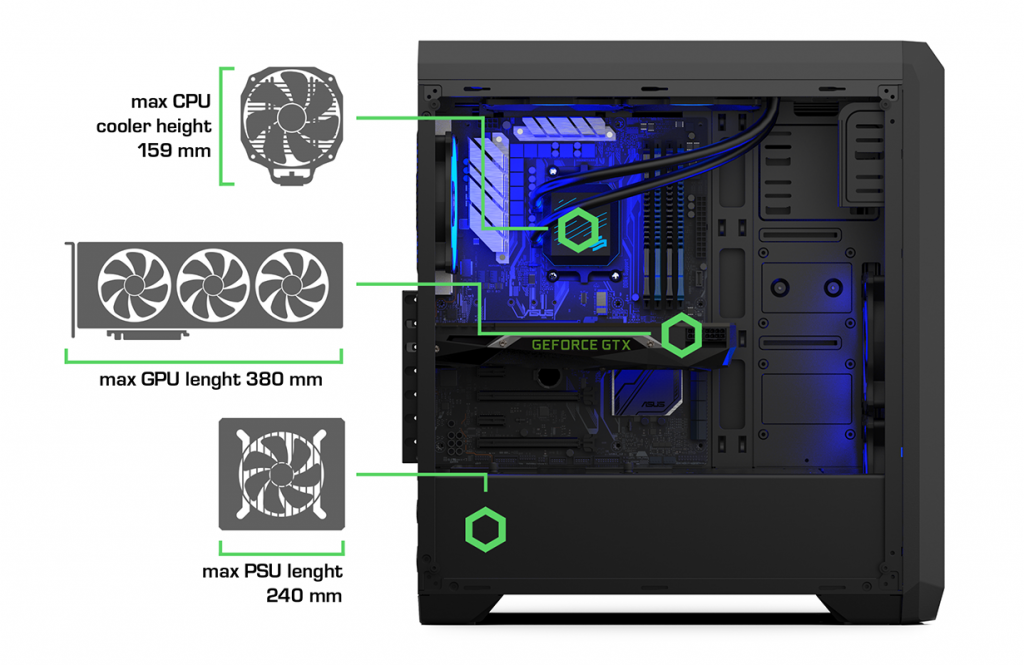 Silentiumpc Regnum Rg T F Rgb Kombiniert Rgb Beleuchtung Mit Starken